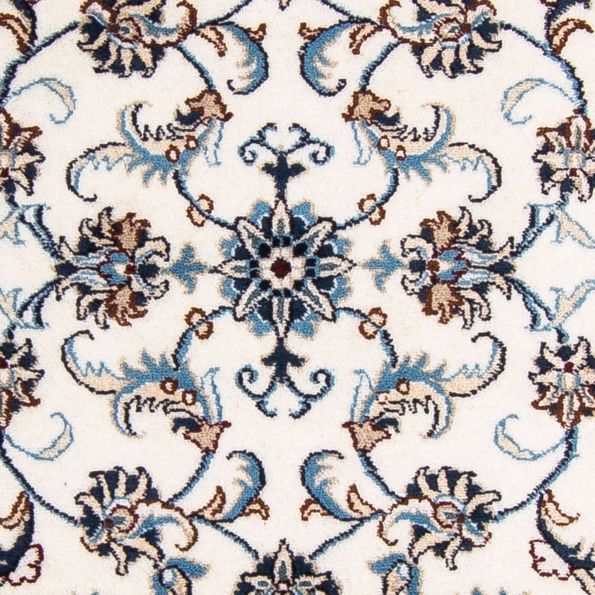 Tapis de couloir Tapis persan - Nain - 376 x 77 cm - beige