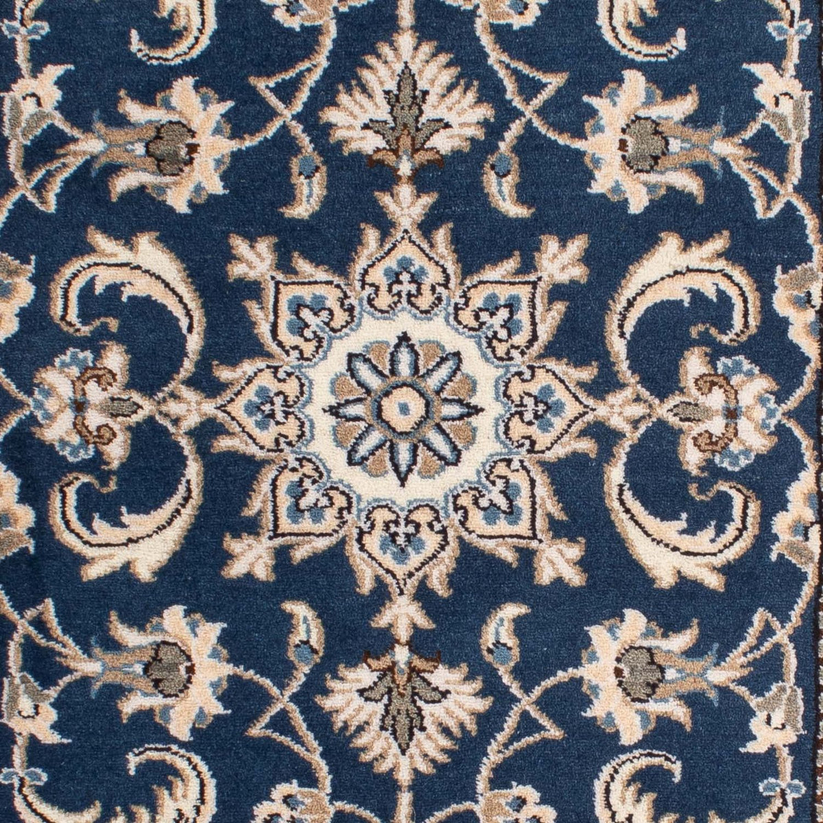 Tapis persan - Nain - 140 x 70 cm - bleu foncé