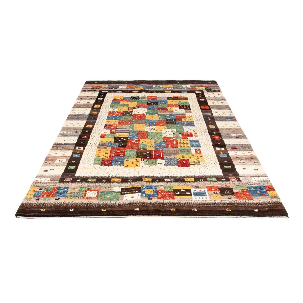 Tapis Gabbeh - Loribaft Persan - 249 x 162 cm - multicolore