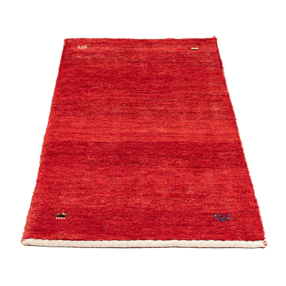 Tapis Gabbeh - Loribaft Persan - 136 x 64 cm - rouge foncé