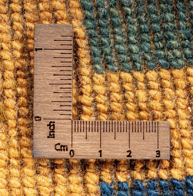 Tapis Gabbeh - Loribaft Persan - 118 x 84 cm - jaune moutarde