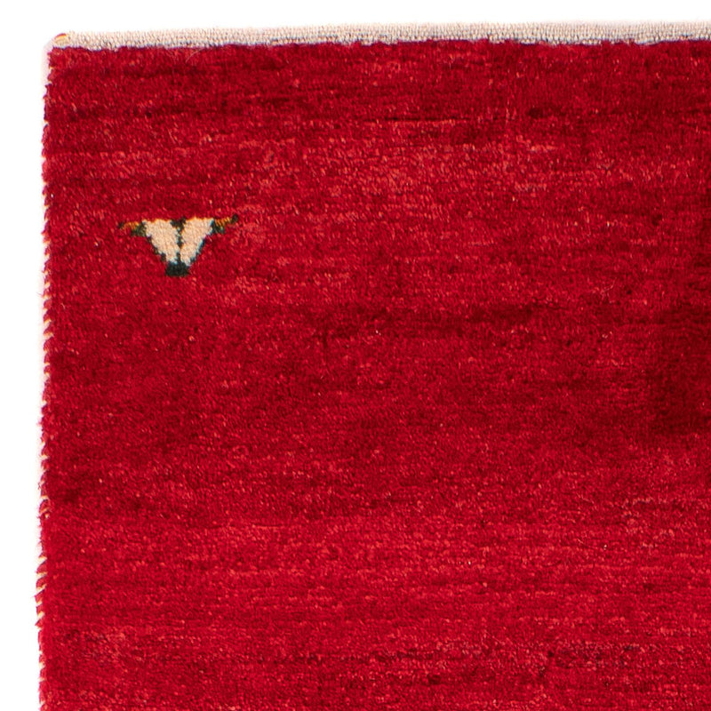 Tapis Gabbeh - Loribaft Persan - 130 x 76 cm - rouge foncé