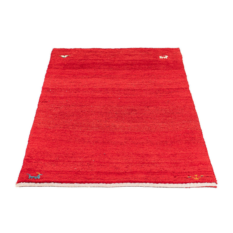 Tapis Gabbeh - Loribaft Persan - 130 x 76 cm - rouge foncé