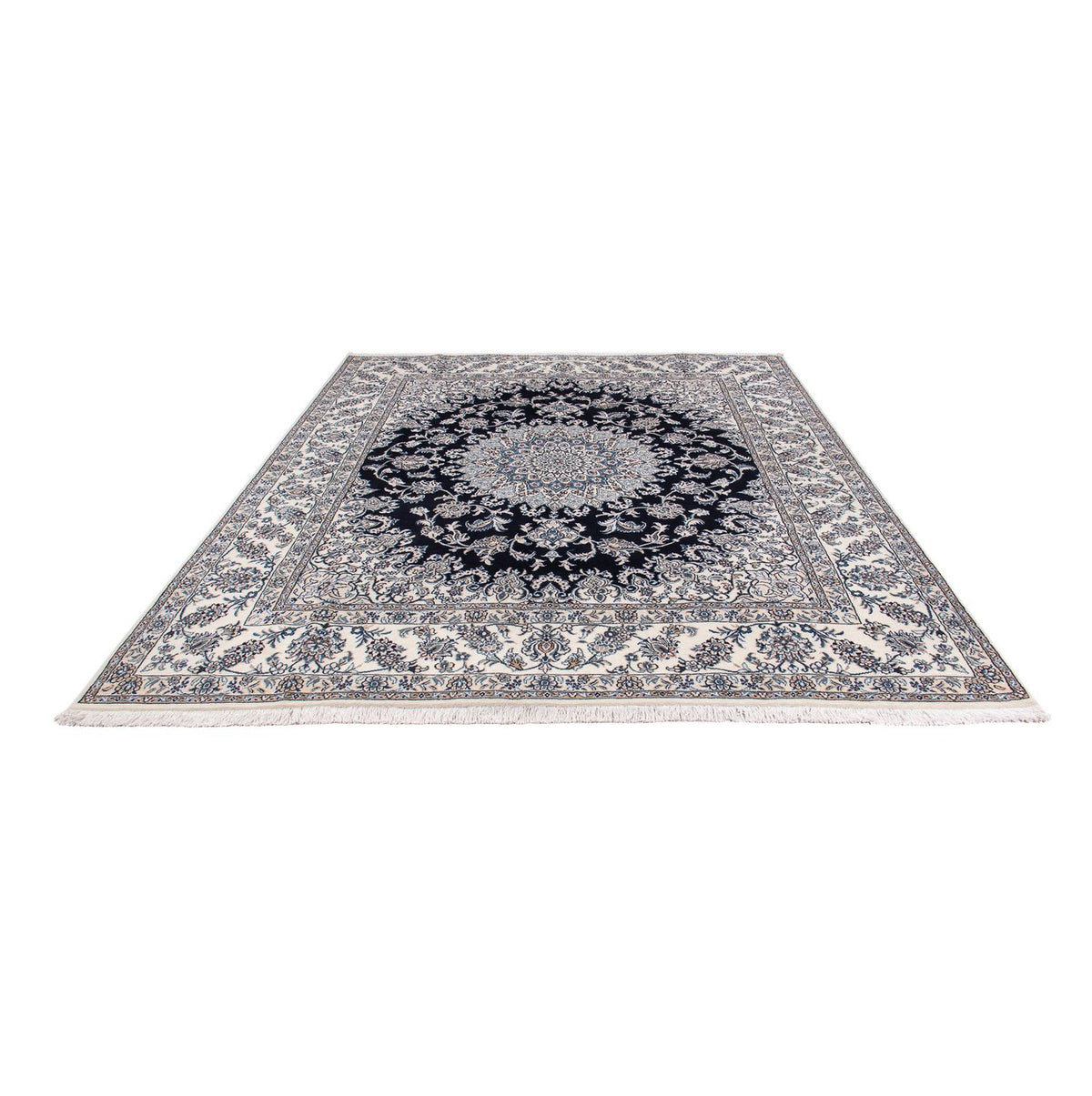 Tapis persan - Nain - 300 x 245 cm - bleu foncé