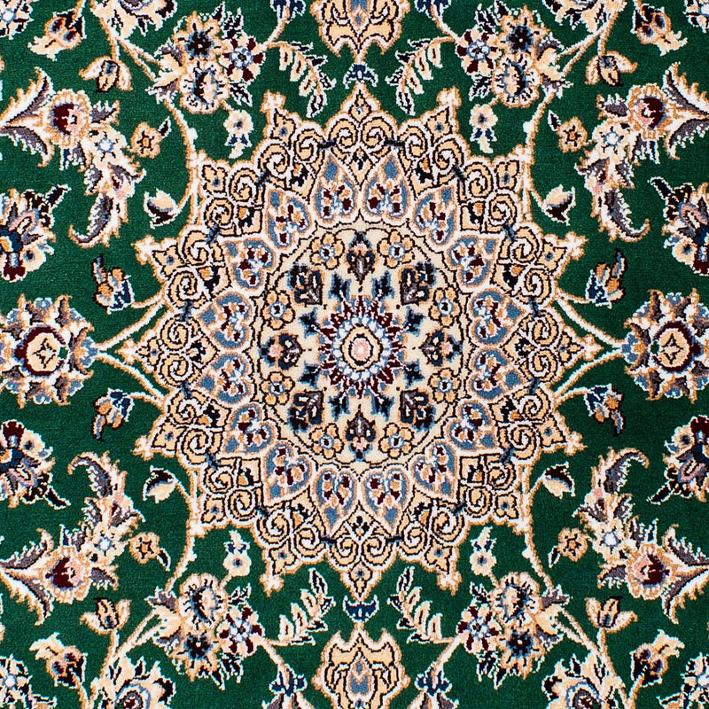 Tapis persan - Nain - Royal - 148 x 101 cm - vert foncé