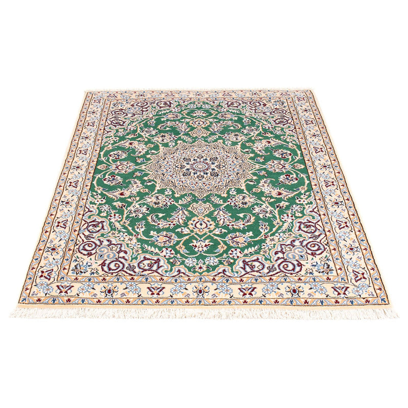 Tapis persan - Nain - Royal - 148 x 101 cm - vert foncé