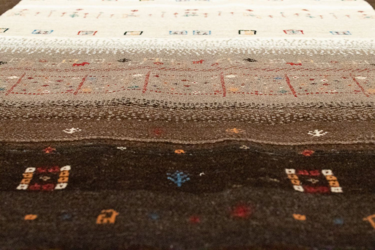 Tapis Gabbeh - Loribaft Persan - 194 x 148 cm - marron