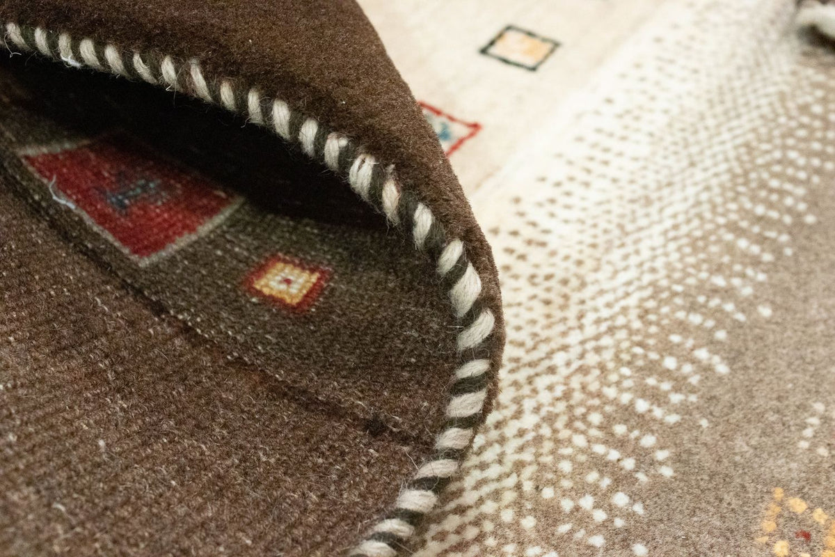 Tapis Gabbeh - Loribaft Persan - 194 x 148 cm - marron