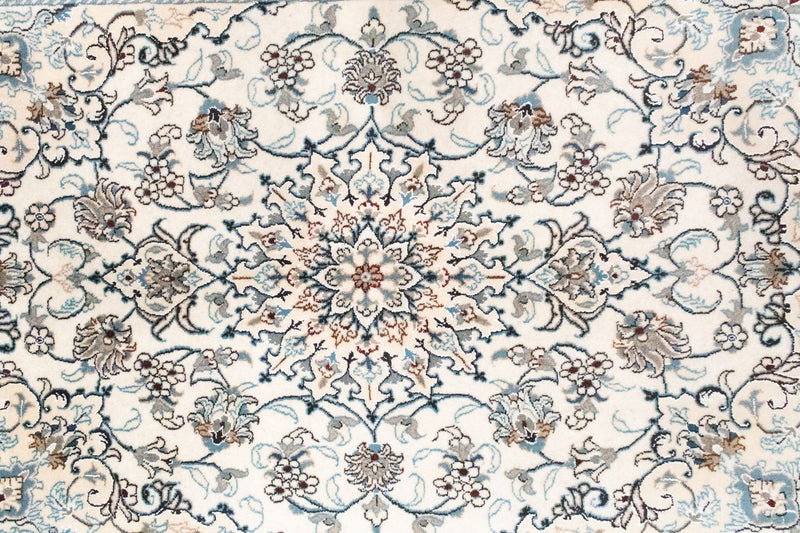 Tapis persan - Nain - 198 x 150 cm - blanc naturel