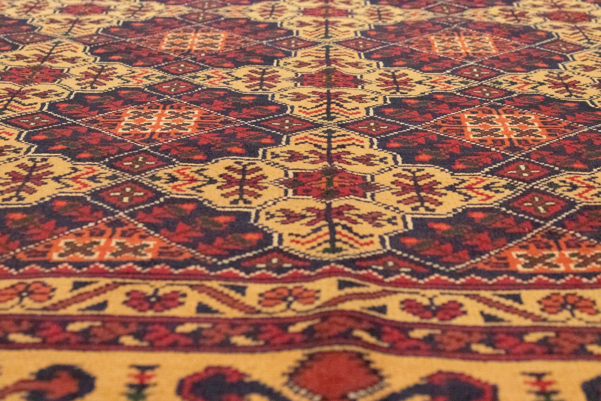 Tapis afghan - 190 x 152 cm - rouge