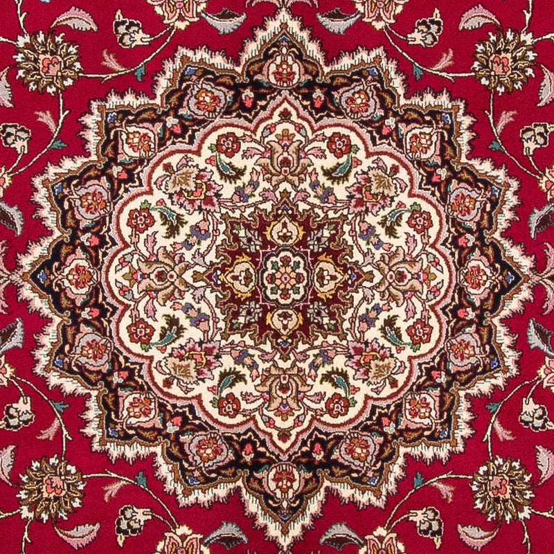 Tapis persan - Tabriz - Royal carré  - 246 x 245 cm - rouge foncé