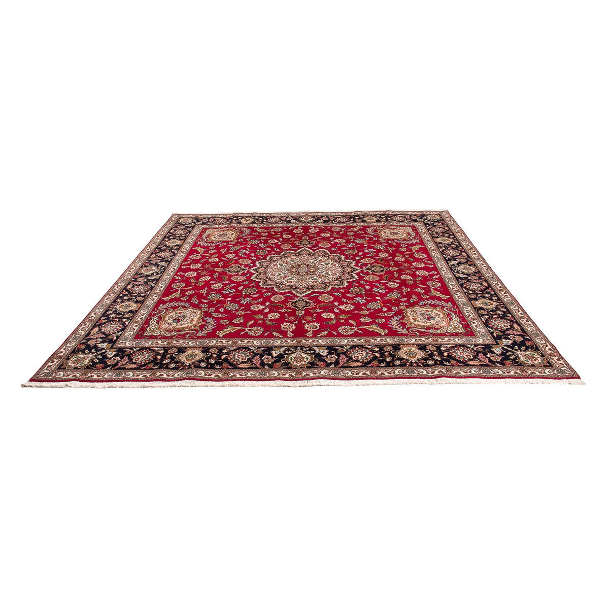 Tapis persan - Tabriz - Royal carré  - 246 x 245 cm - rouge foncé