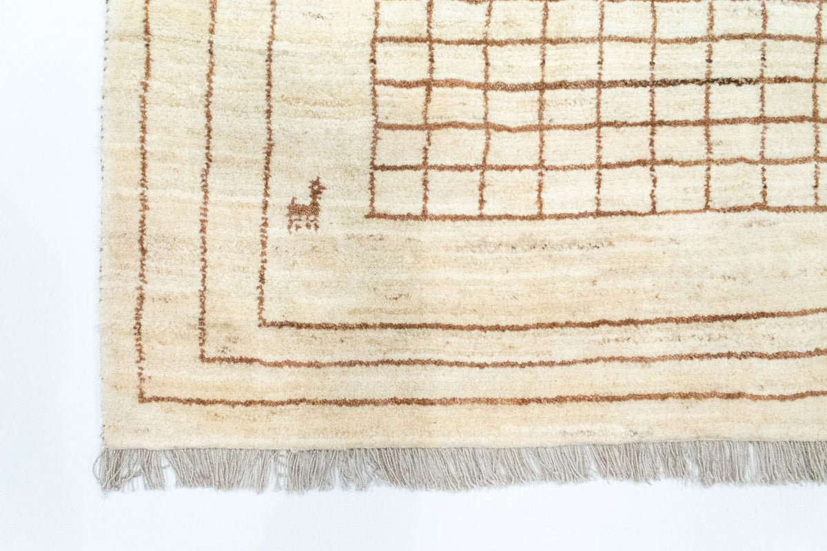 Tapis Gabbeh - Persan - 145 x 100 cm - beige