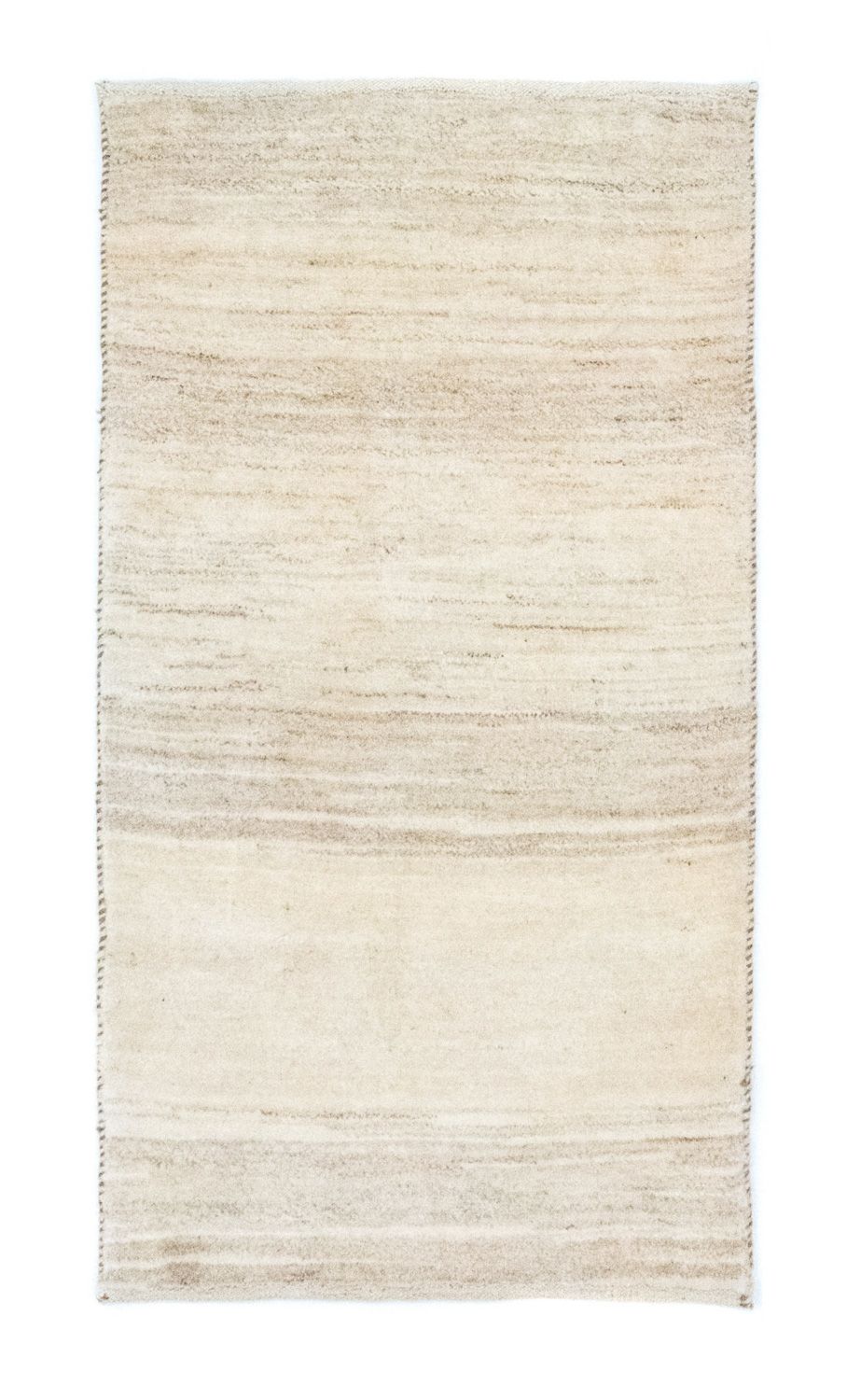 Tapis Gabbeh - Persan - 135 x 73 cm - blanc naturel