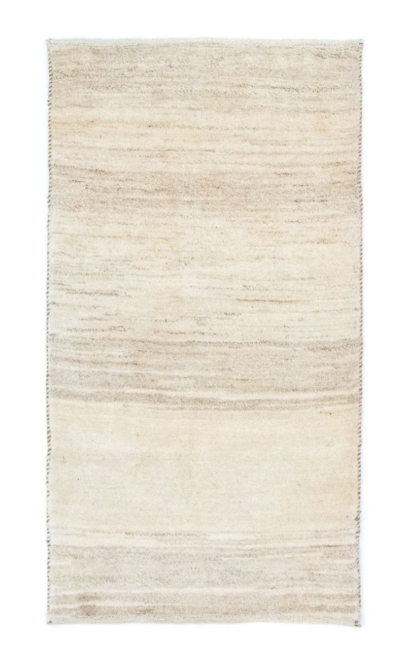 Tapis Gabbeh - Persan - 135 x 73 cm - blanc naturel