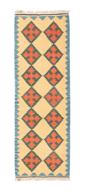 Tapis de couloir Tapis Kelim - Oriental - 200 x 60 cm - beige