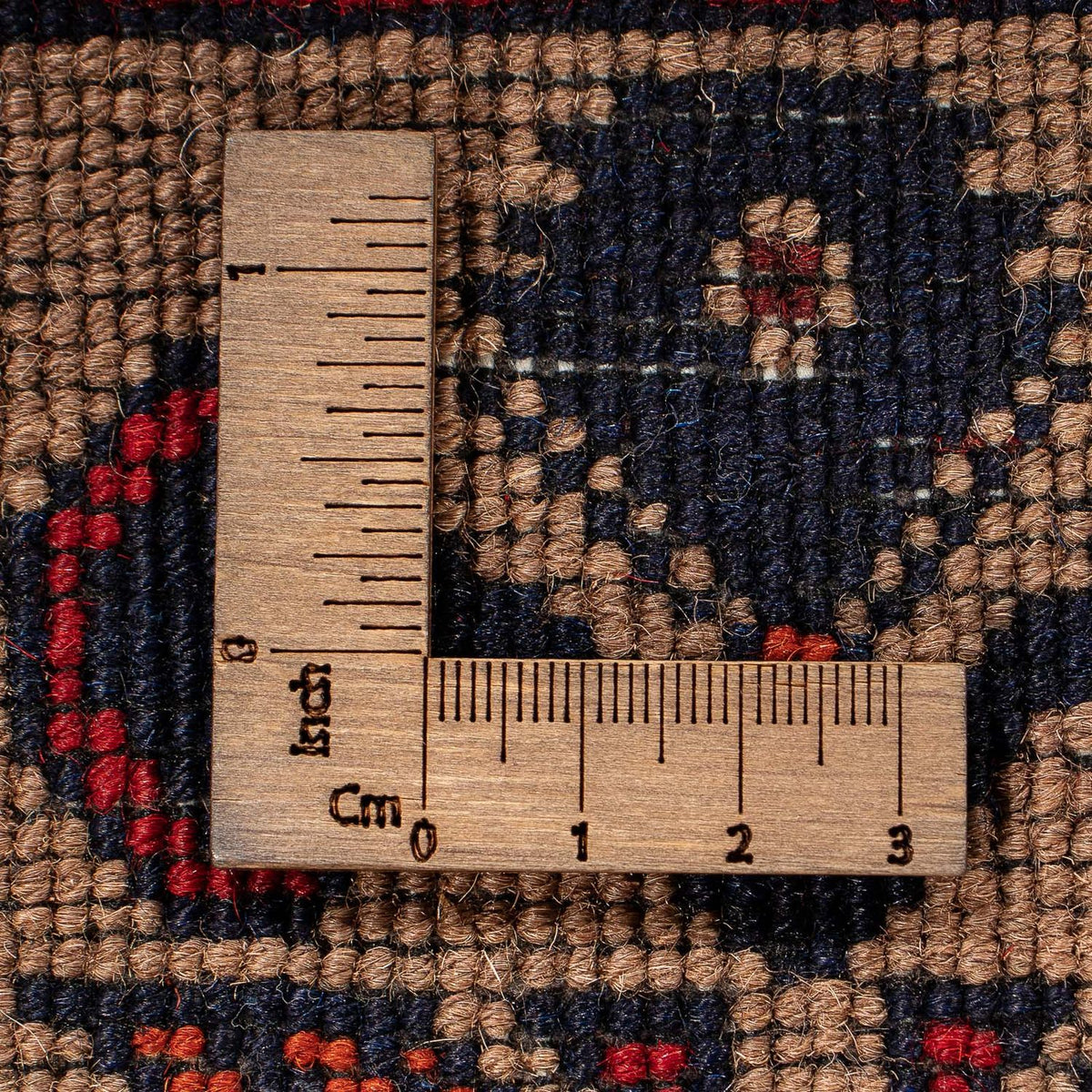Tapis afghan - 144 x 98 cm - rouge foncé