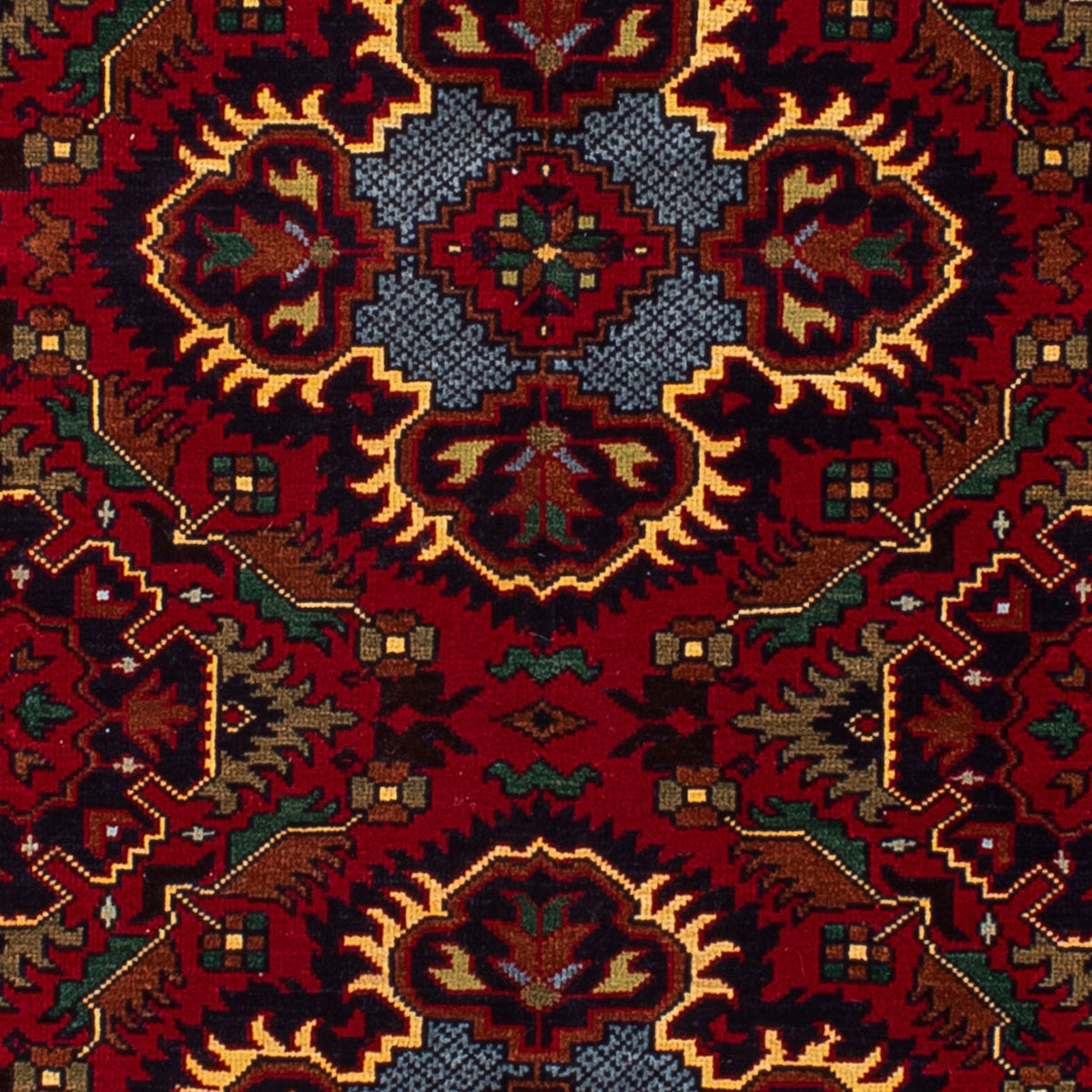 Tapis afghan - 145 x 93 cm - rouge foncé
