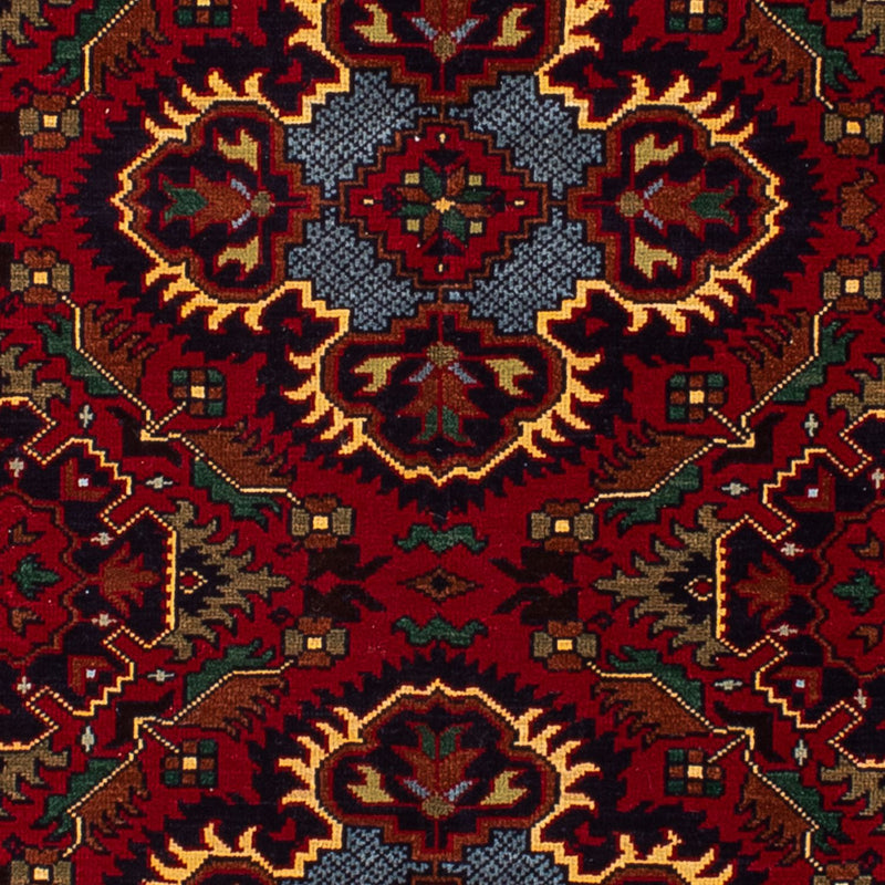 Tapis afghan - 145 x 93 cm - rouge foncé