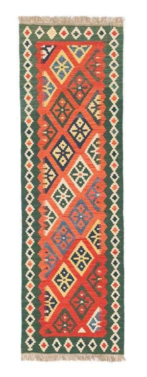 Tapis de couloir Tapis Kelim - Oriental - 202 x 61 cm - orange