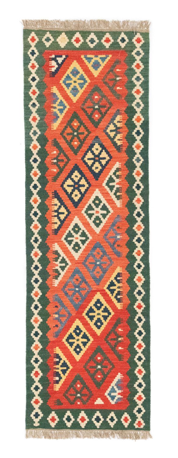Tapis de couloir Tapis Kelim - Oriental - 202 x 61 cm - orange