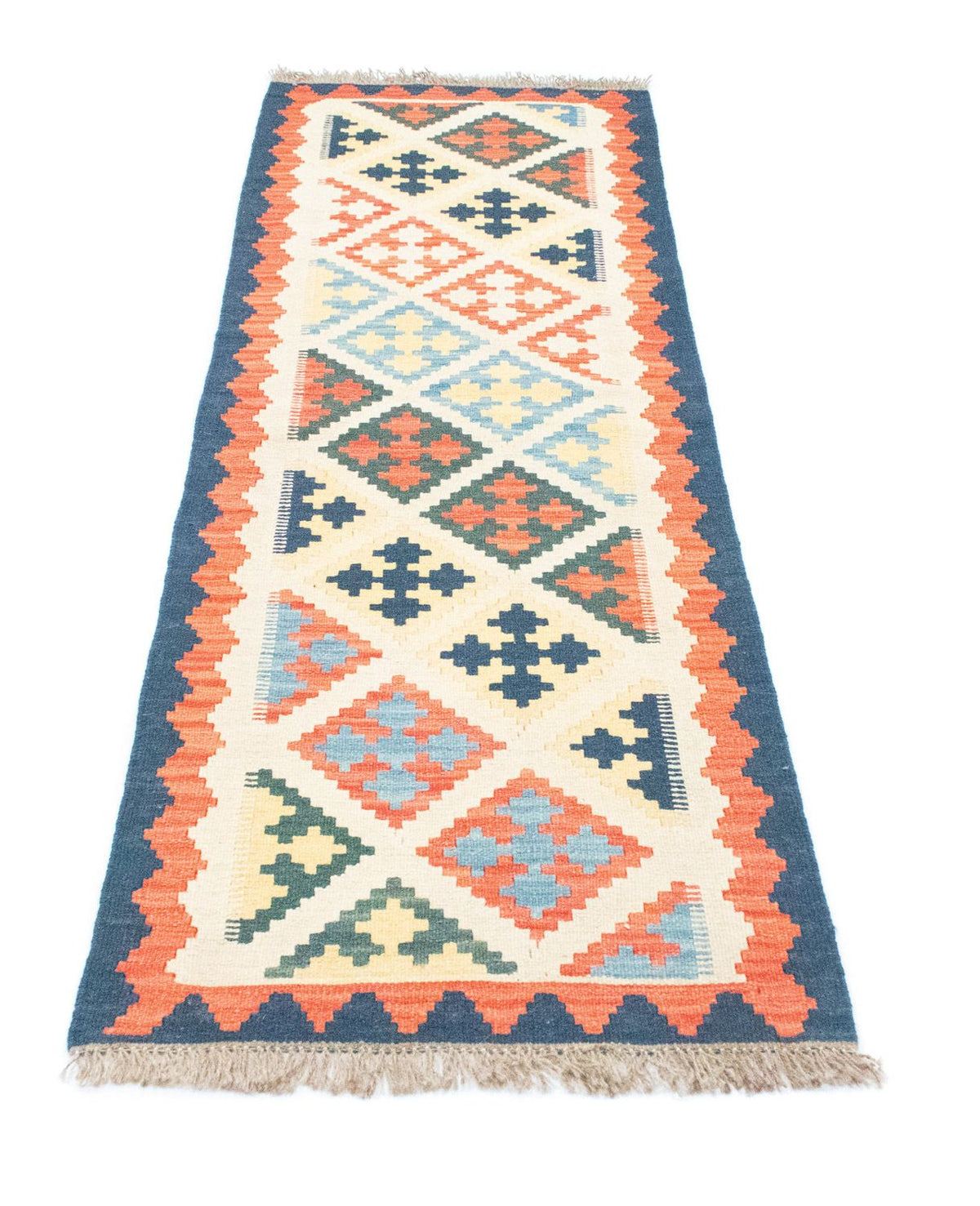 Tapis de couloir Tapis Kelim - Oriental - 203 x 65 cm - beige