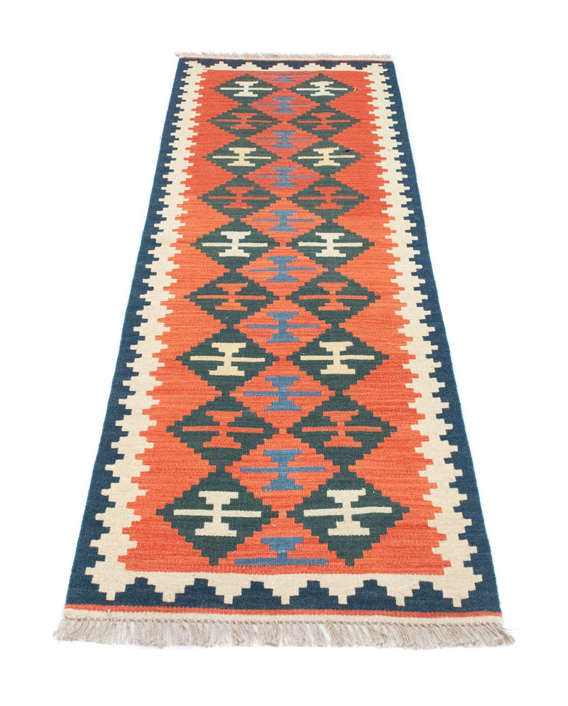 Tapis de couloir Tapis Kelim - Oriental - 197 x 62 cm - orange
