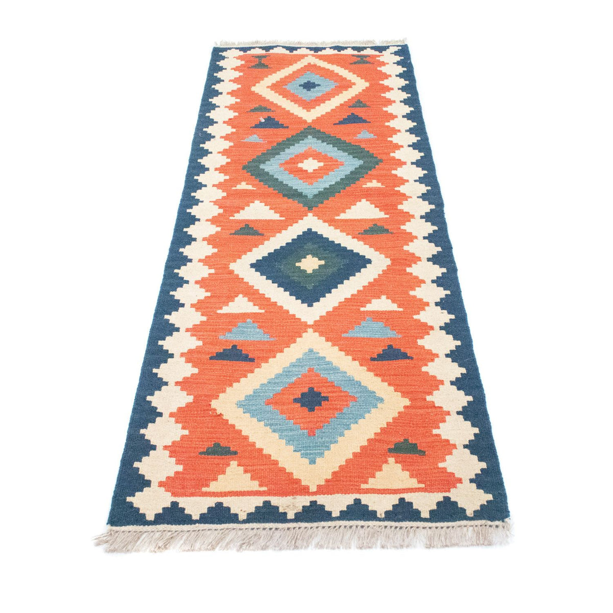 Tapis de couloir Tapis Kelim - Oriental - 203 x 68 cm - orange