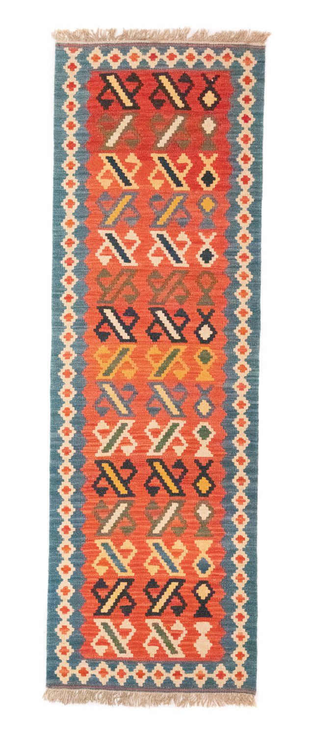 Tapis de couloir Tapis Kelim - Oriental - 203 x 65 cm - orange