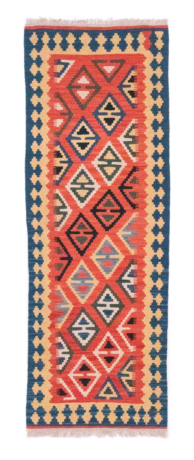 Tapis de couloir Tapis Kelim - Oriental - 200 x 70 cm - orange
