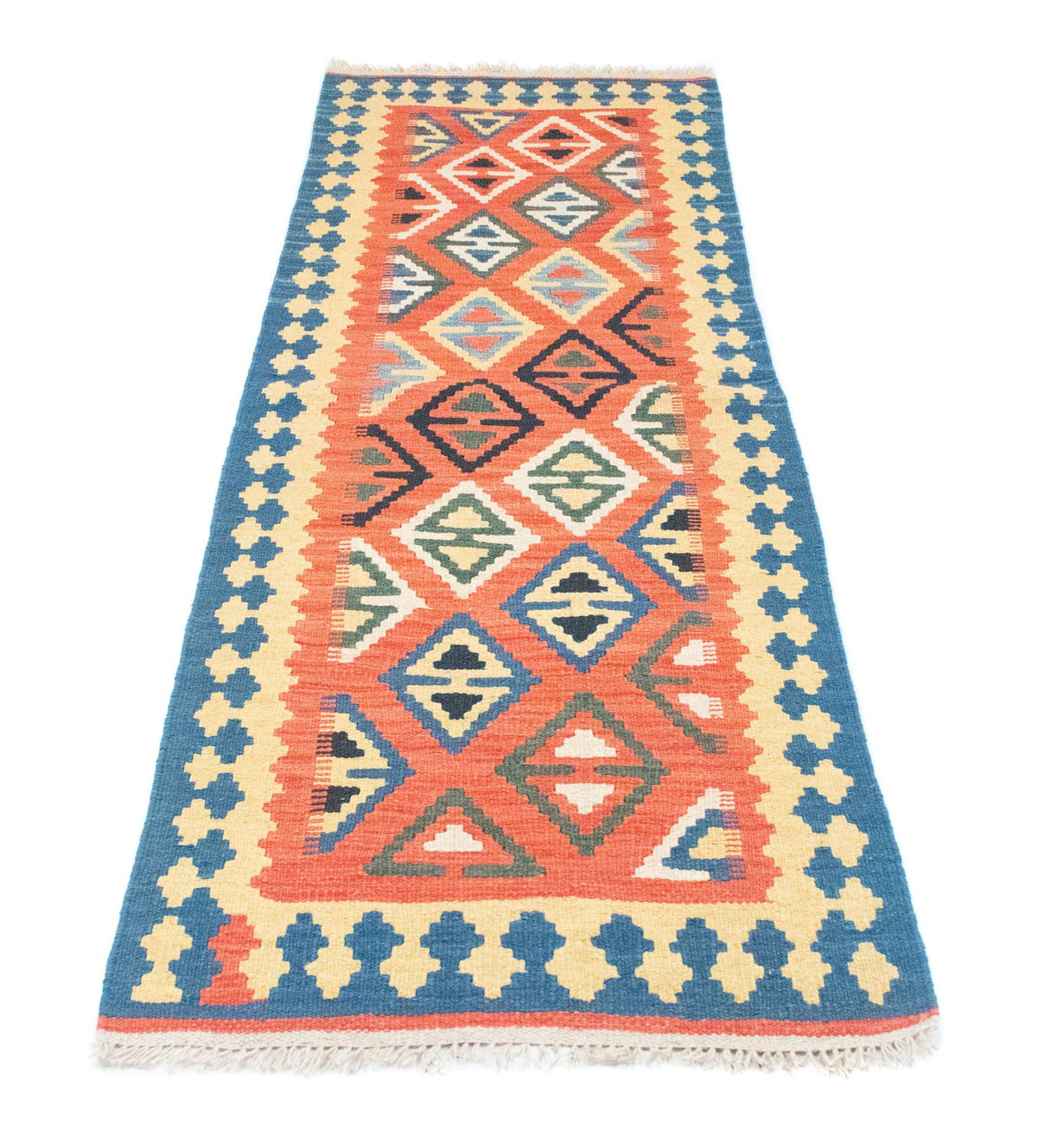 Tapis de couloir Tapis Kelim - Oriental - 200 x 70 cm - orange