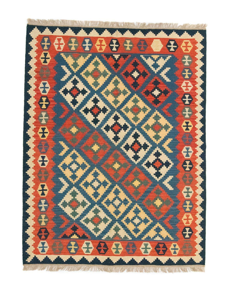 Tapis Kelim - Oriental - 200 x 155 cm - bleu