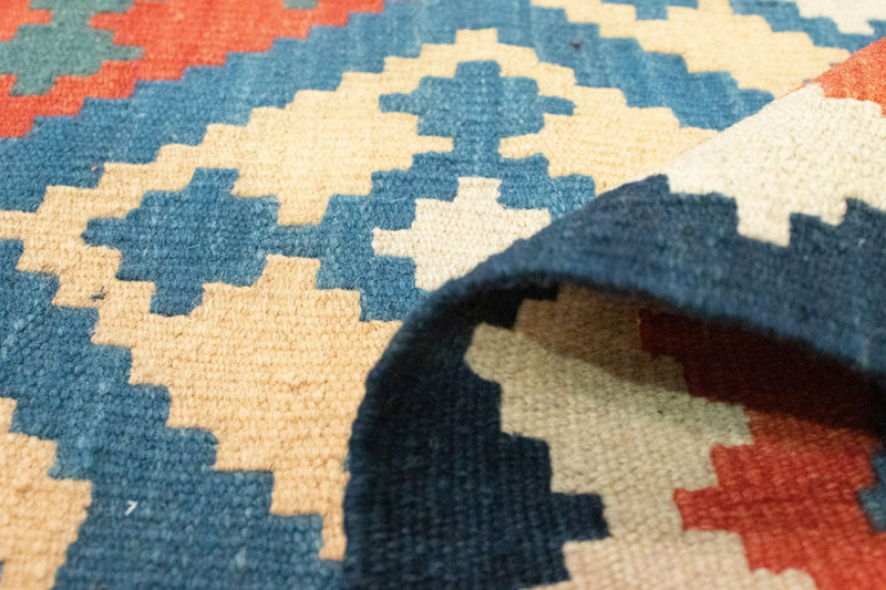 Tapis Kelim - Oriental - 200 x 155 cm - bleu