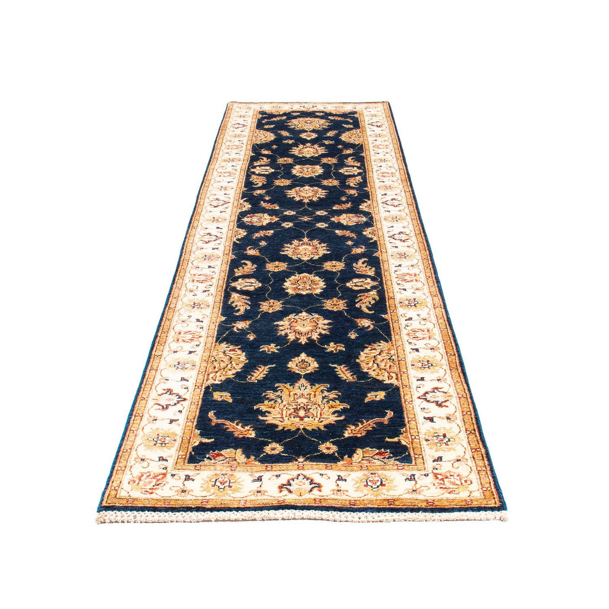 Tapis de couloir Tapis Ziegler - 298 x 81 cm - bleu foncé