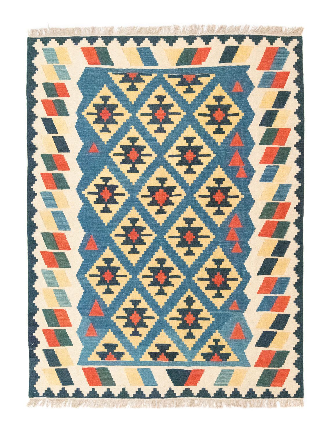 Tapis Kelim - Oriental - 205 x 156 cm - bleu
