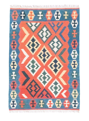 Tapis Kelim - Oriental - 181 x 126 cm - orange