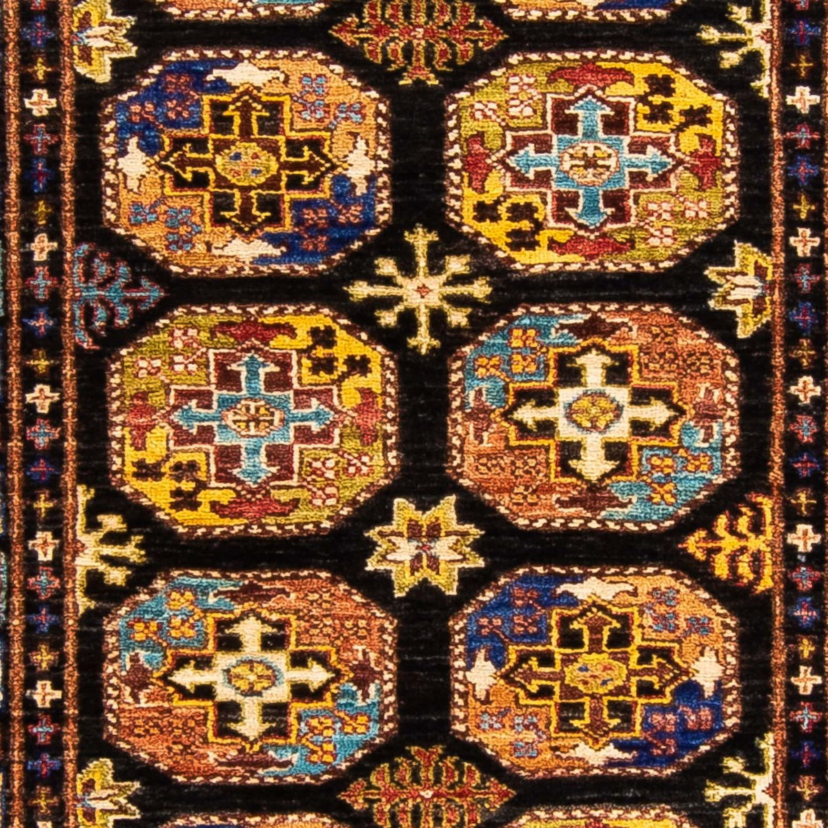 Tapis de couloir Tapis Ziegler - Ariana - 302 x 89 cm - bleu foncé