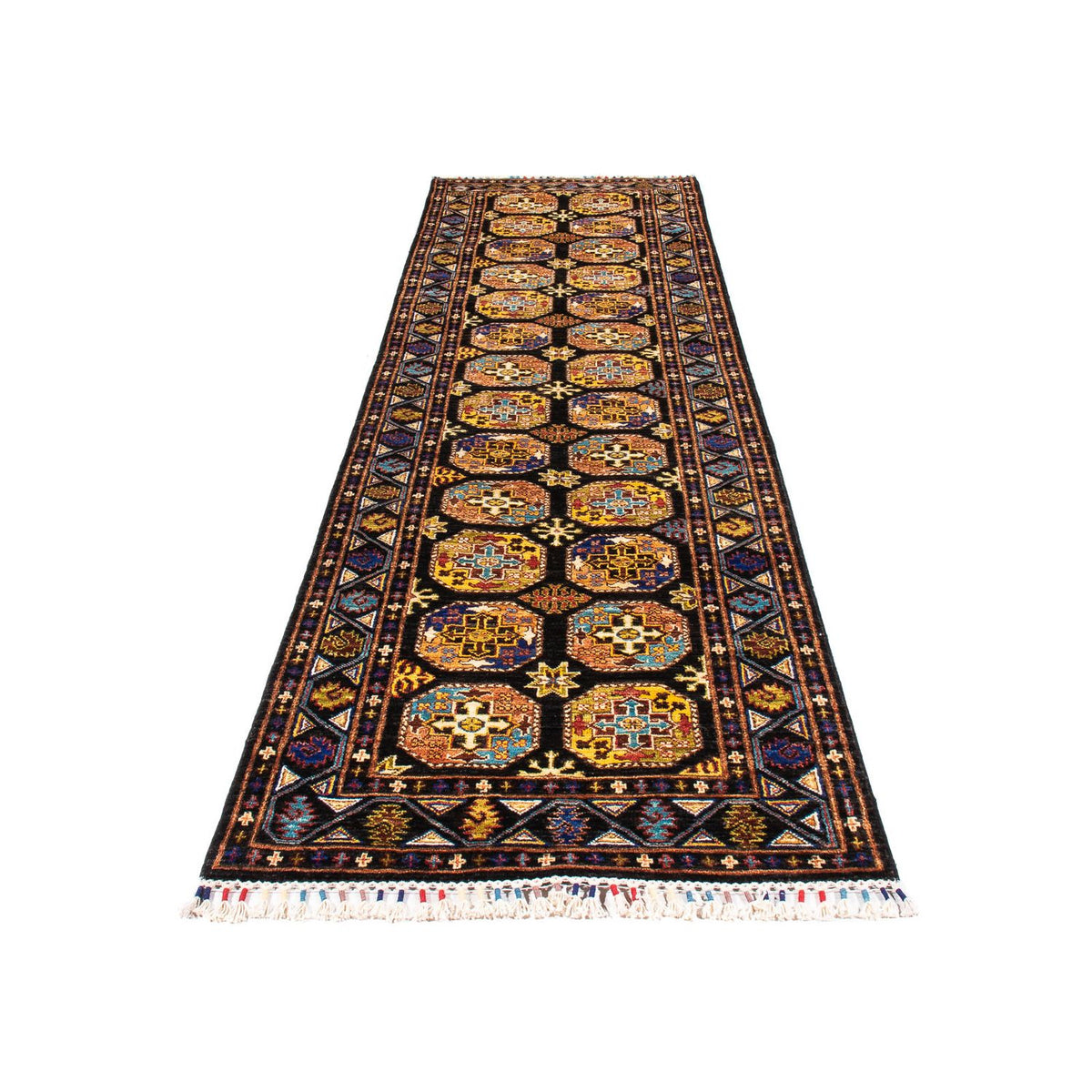 Tapis de couloir Tapis Ziegler - Ariana - 302 x 89 cm - bleu foncé