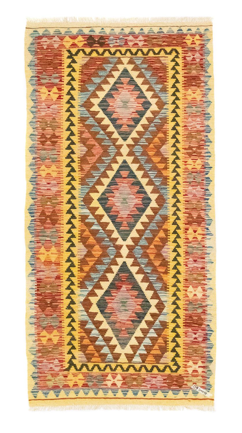 Tapis de couloir Tapis Kelim - Oriental - 200 x 99 cm - multicolore