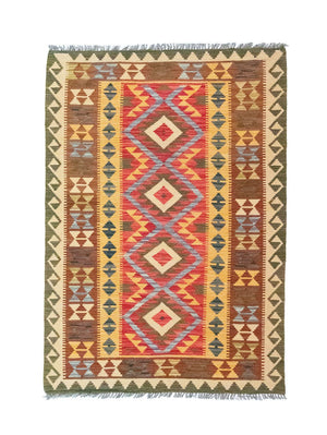 Tapis Kelim - Oriental - 154 x 107 cm - vert