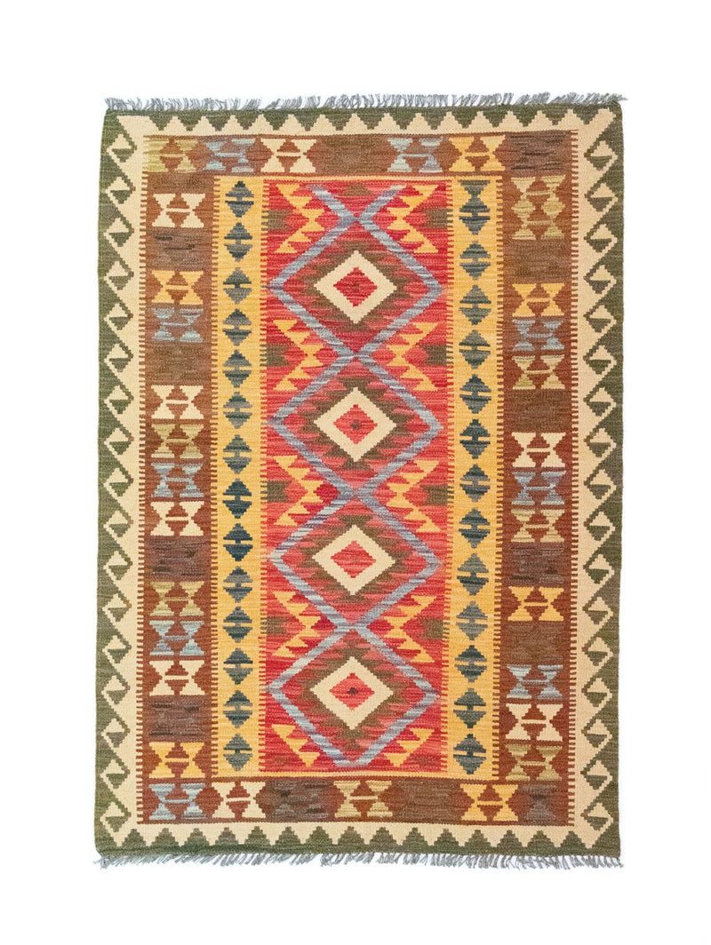 Tapis Kelim - Oriental - 154 x 107 cm - vert