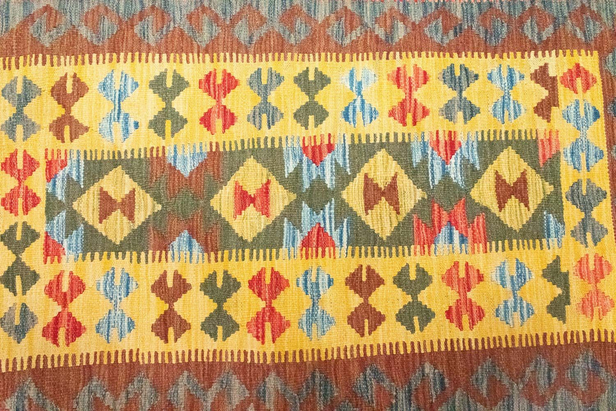 Tapis Kelim - Oriental - 149 x 98 cm - jaune