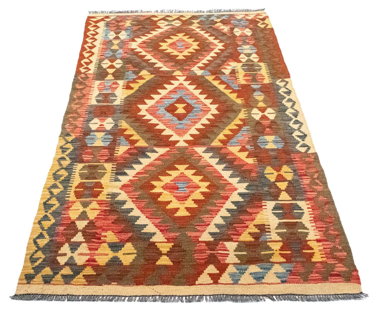 Tapis de couloir Tapis Kelim - Oriental - 192 x 104 cm - orange
