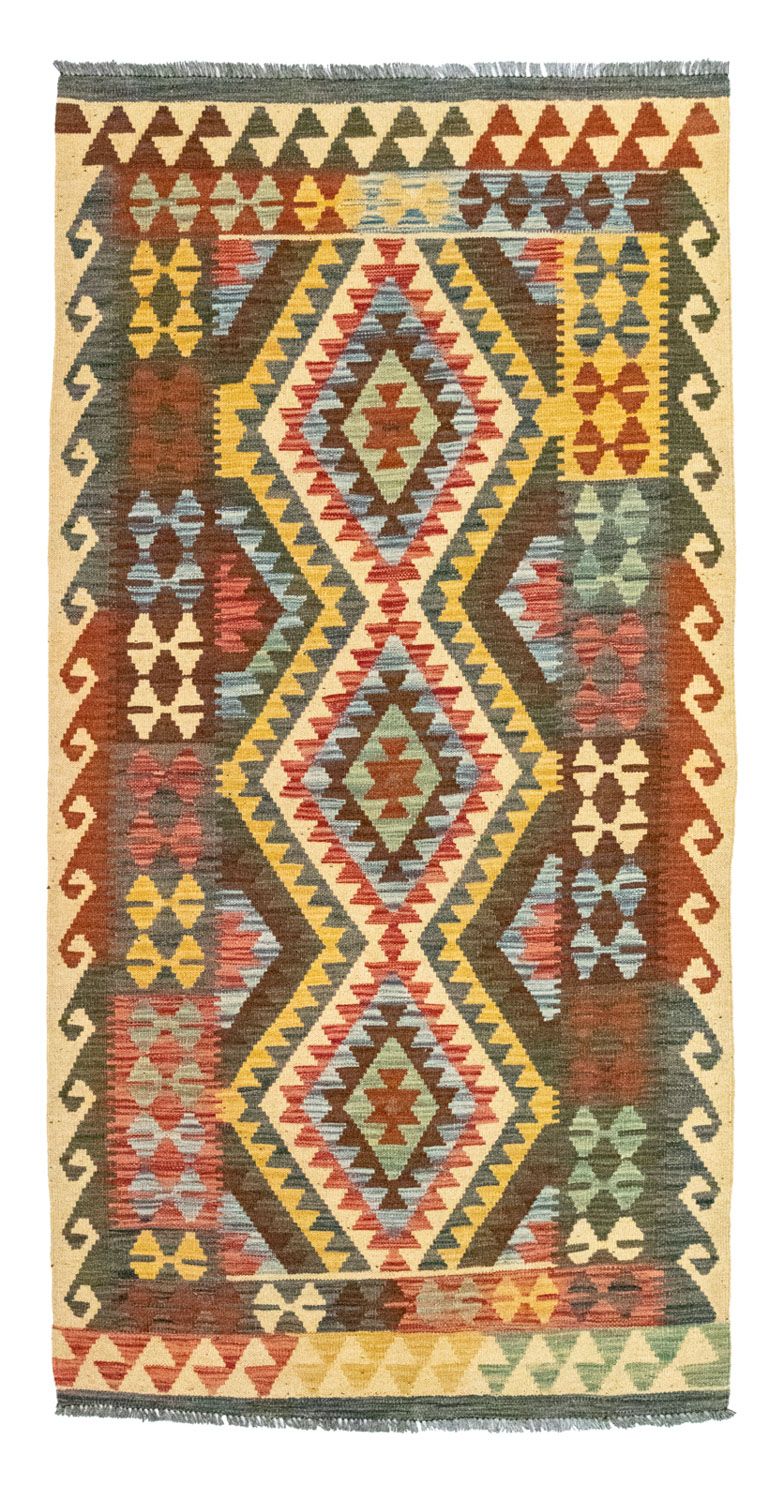 Tapis de couloir Tapis Kelim - Oriental - 204 x 103 cm - multicolore