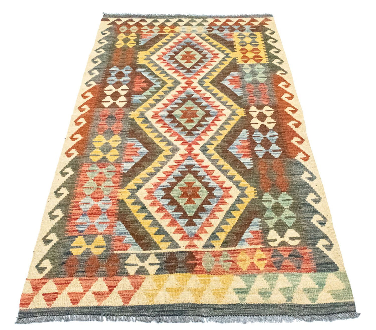 Tapis de couloir Tapis Kelim - Oriental - 204 x 103 cm - multicolore