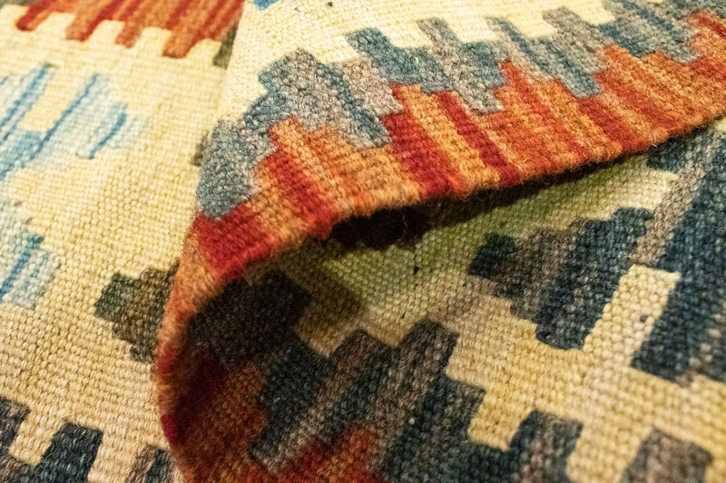 Tapis de couloir Tapis Kelim - Oriental - 204 x 97 cm - orange