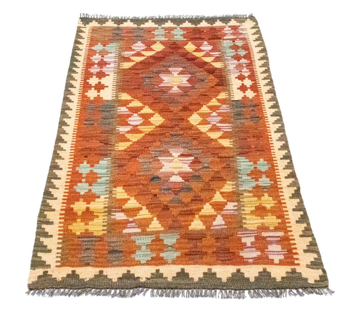 Tapis Kelim - Oriental - 121 x 73 cm - orange