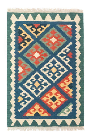 Tapis Kelim - Oriental - 123 x 84 cm - bleu