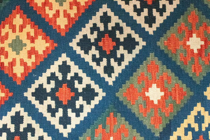Tapis Kelim - Oriental - 125 x 85 cm - bleu