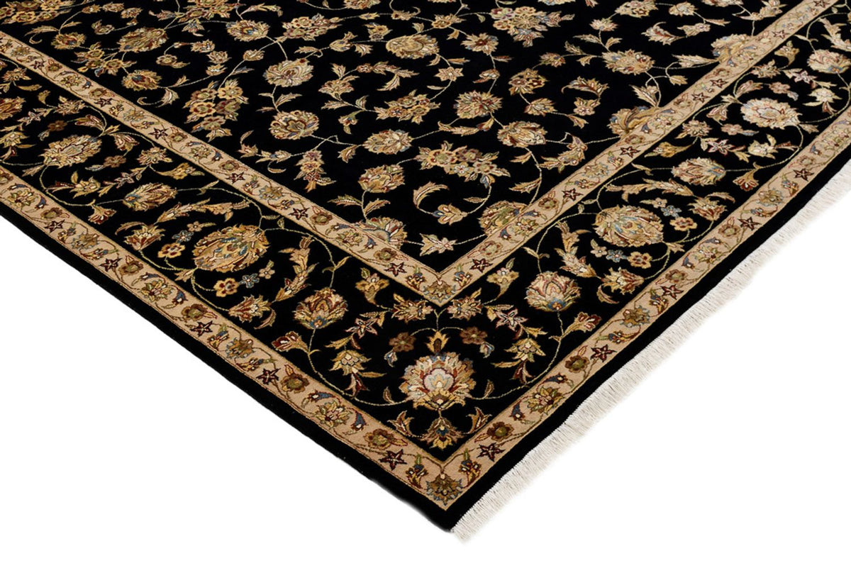 Tapis oriental - Tabriz - 304 x 236 cm - bleu foncé